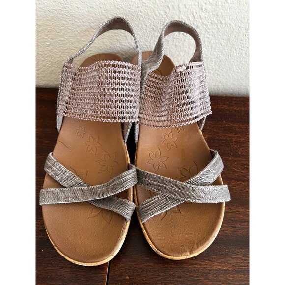 Skechers Beverlee High Tea Sandals Women's US 7 Mauve Mesh Slip On 31723 Vegan - Picture 2 of 11